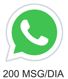 Whatsapp - (Envia 200 msgs e Recebe 400 msgs)/dia
